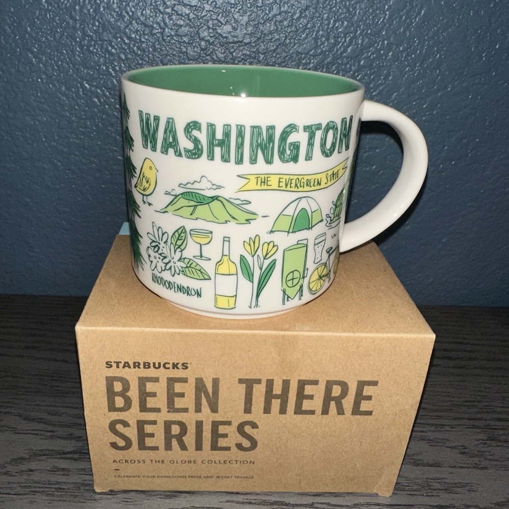 Starbucks WASHINGTON State Been There Series Collection Mug 14oz NEW w/ Box/SKU